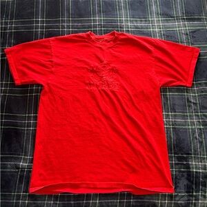 Vintage Red Mickey Graphic Embroidered Crewneck Tee - Unbranded